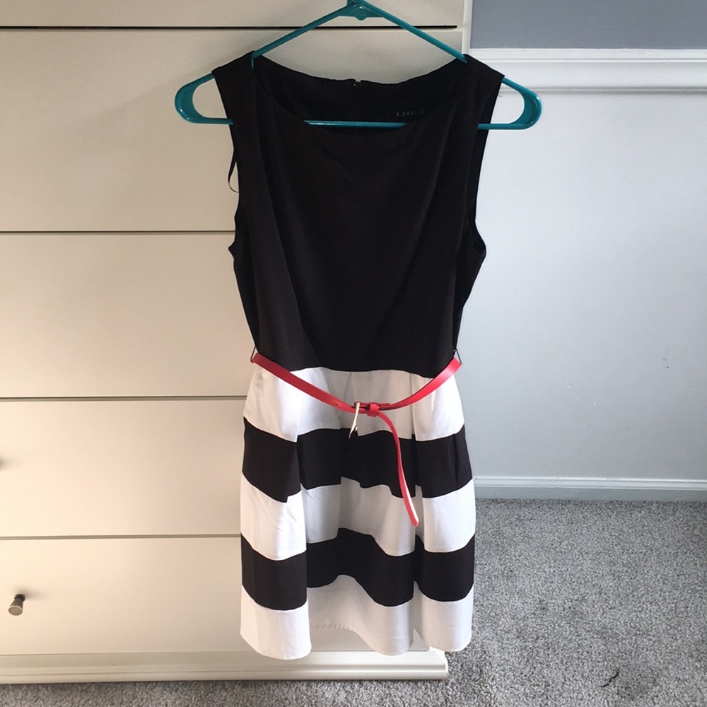 Black & White Striped Dress
